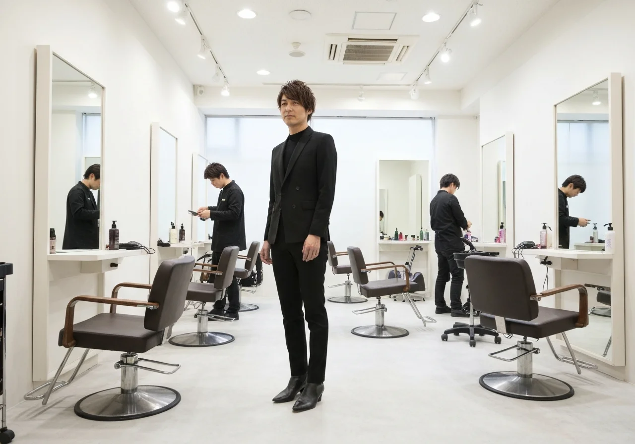 A salon scene where a parent and child who came together are relaxing in a private room, with the reassurance of being able to spend time without worrying about others